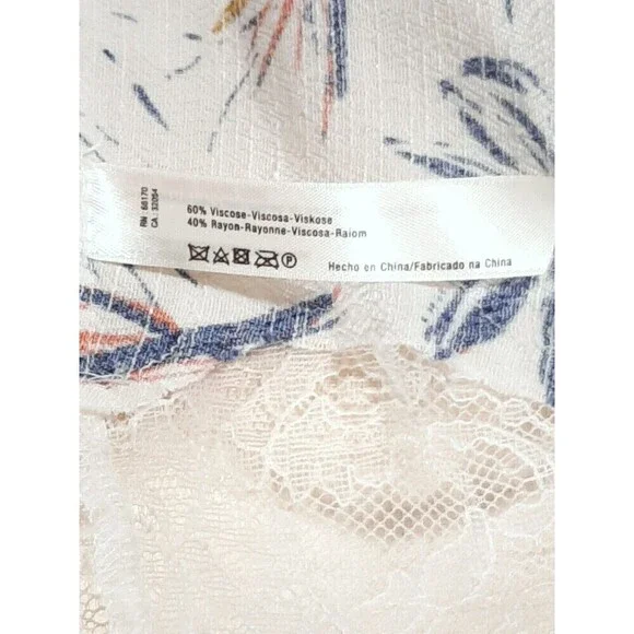 Free People Intimates Romantic Feminine Lace Trim Floral Baby Doll SZ X-Small - Picture 16 of 16